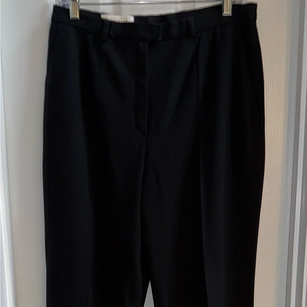 Escada Black Dress Pants Women’s 42 Wool Blend Pockets Straight Leg Bus Casual